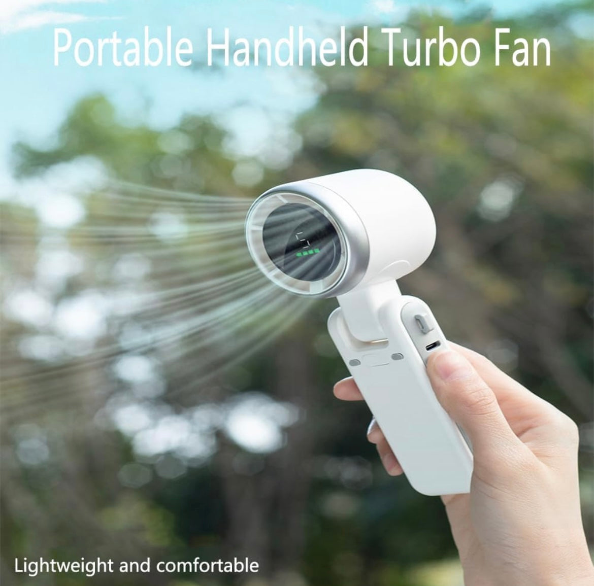 🌸 VENTILADOR TURBO PORTÁTIL: PEQUEÑO, ELEGANTE Y CON 5 VELOCIDADES DE PODER 🌸